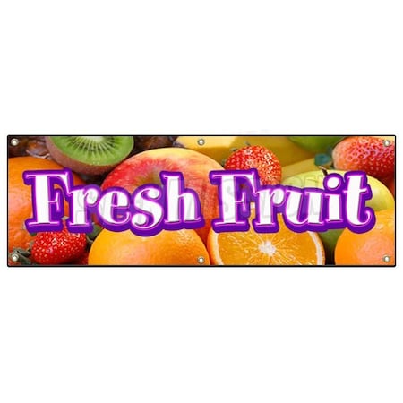 Signmission FRESH FRUIT BANNER SIGN stand market store tropical farmer orchard produce B-72 Fresh Fruit